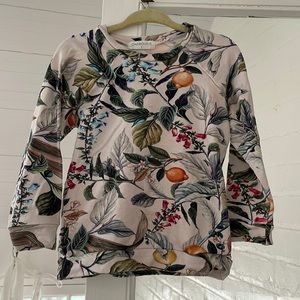 Chaboukie soft flower print pullover 3/4 T